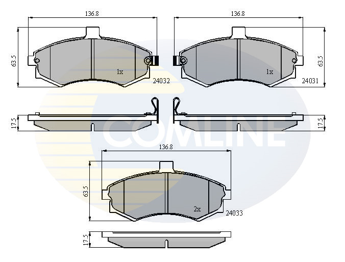 Set placute frana,frana disc CBP31176 COMLINE