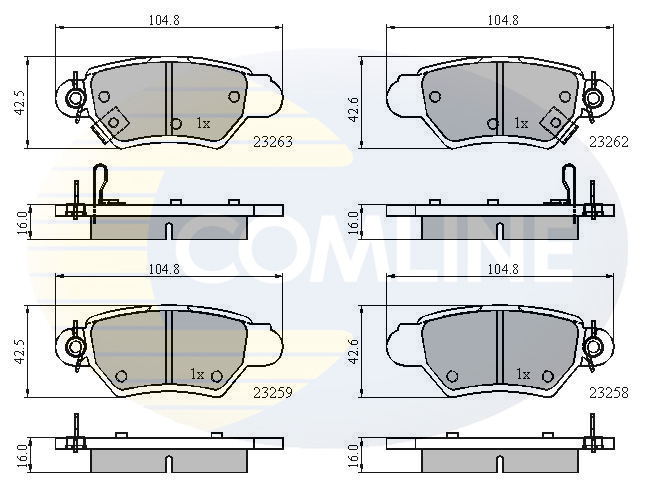 Set placute frana,frana disc CBP3750 COMLINE