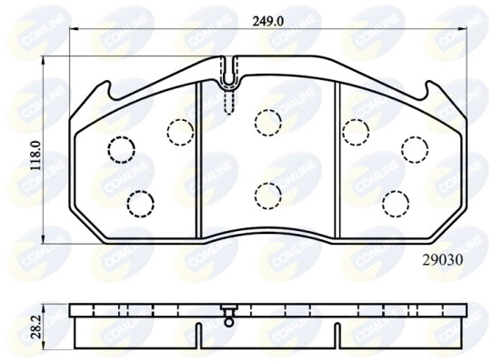 Set placute frana,frana disc CBP9014MK COMLINE