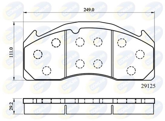 Set placute frana,frana disc CBP9055MK COMLINE