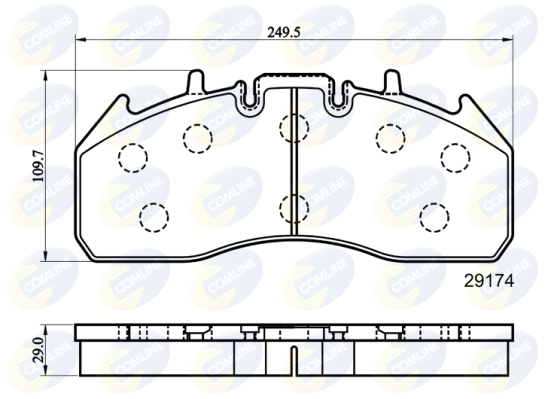 Set placute frana,frana disc CBP9078MK COMLINE
