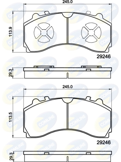 Set placute frana,frana disc CBP9080MK COMLINE