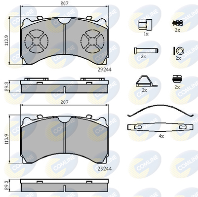 Set placute frana,frana disc CBP9081K COMLINE