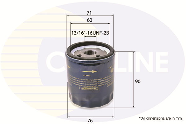 Filtru ulei EOF003 COMLINE