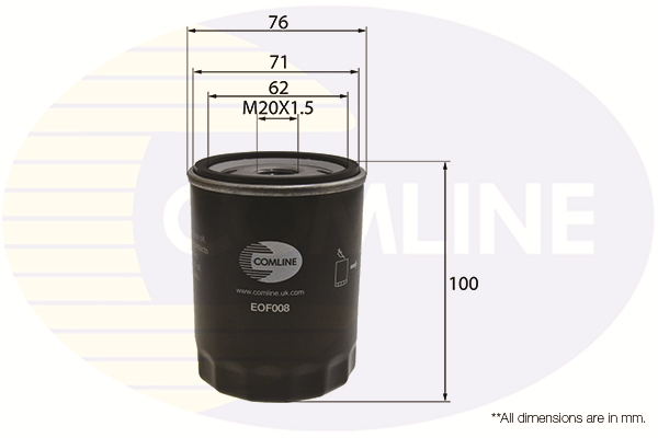 Filtru ulei EOF008 COMLINE