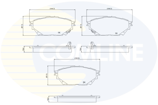 Set placute frana,frana disc CBP34013 COMLINE