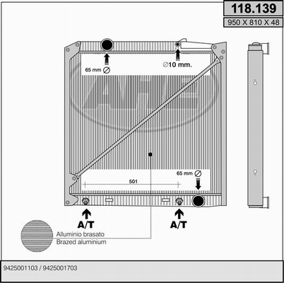 Radiator, racire motor 118.139 AHE