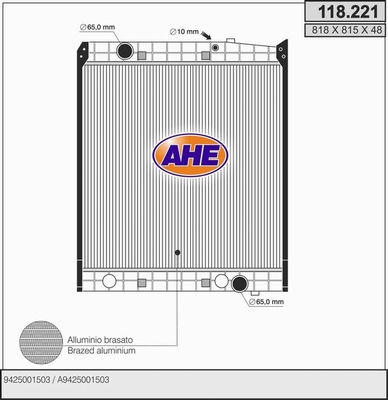 Radiator, racire motor 118.221 AHE