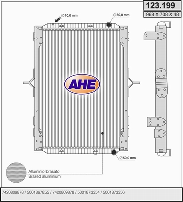Radiator, racire motor 123.199 AHE