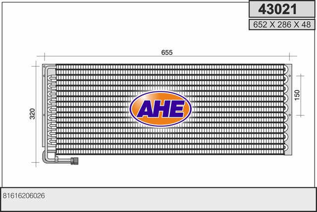 Condensator, climatizare 43021 AHE