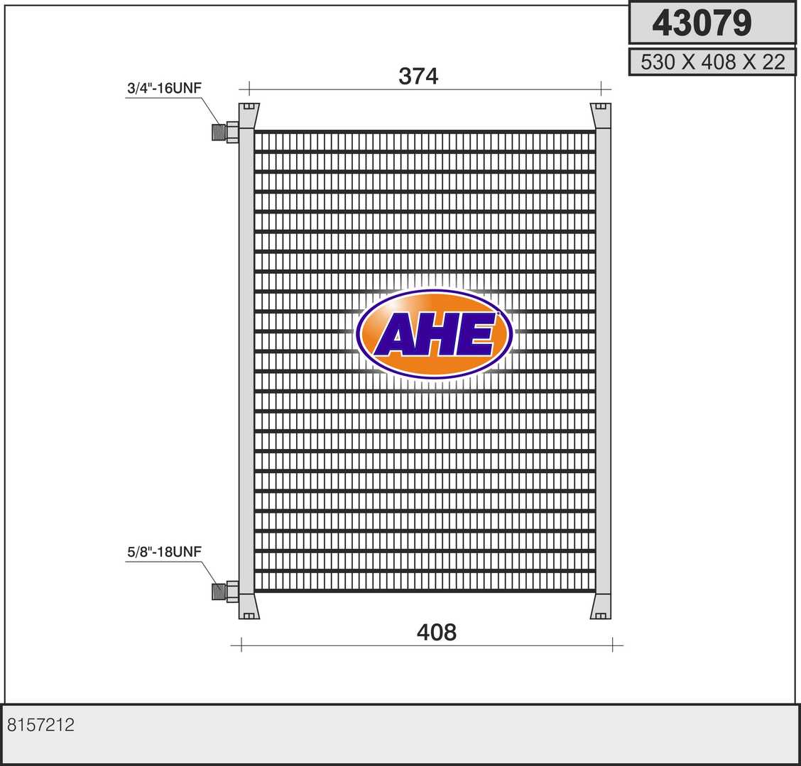 Condensator, climatizare 43079 AHE