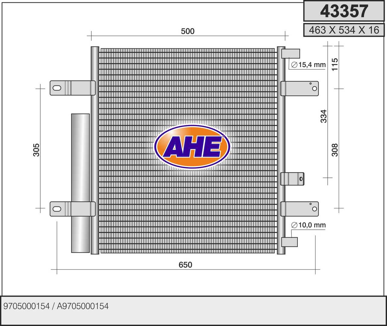 Condensator, climatizare 43357 AHE