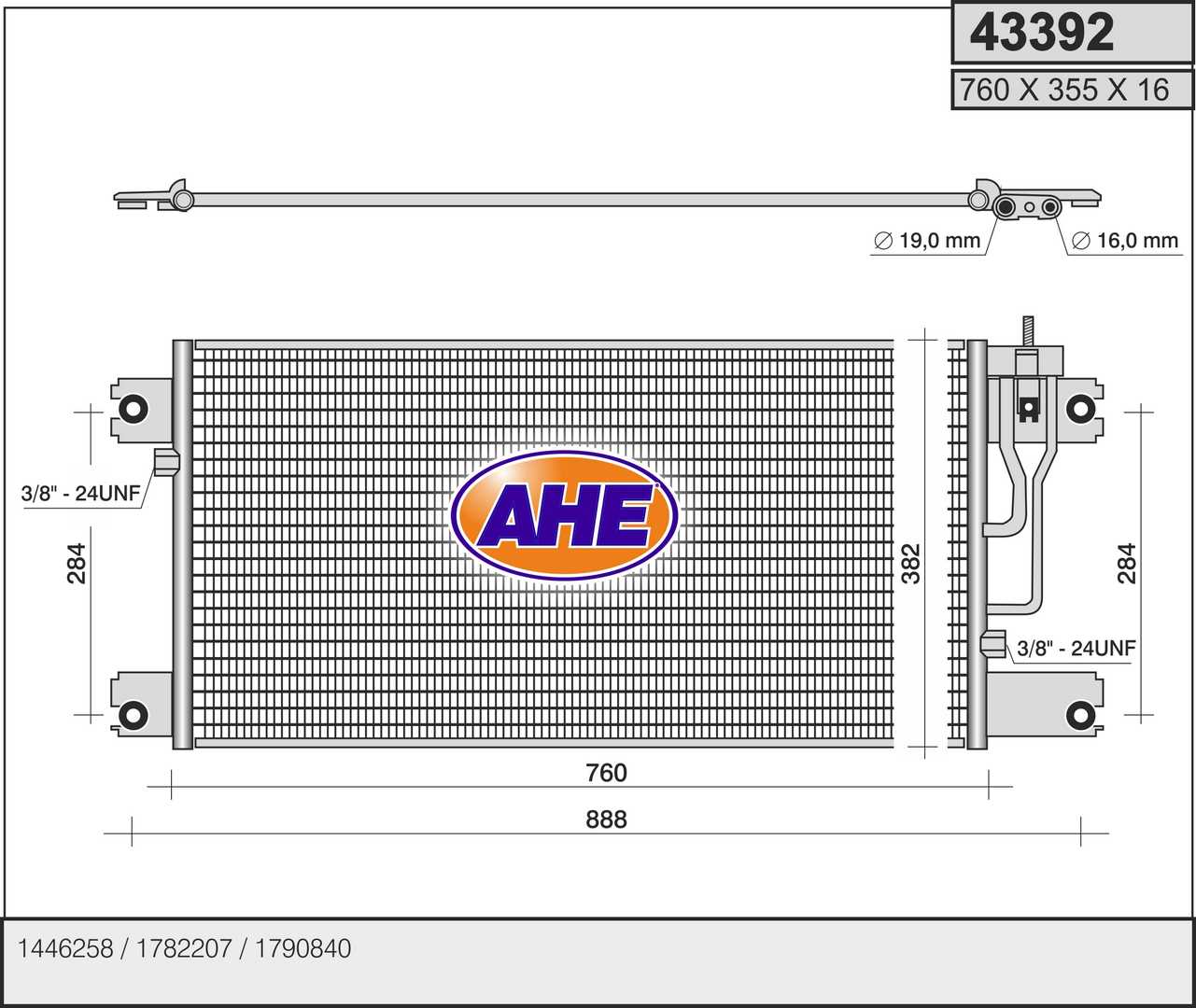 Condensator, climatizare 43392 AHE