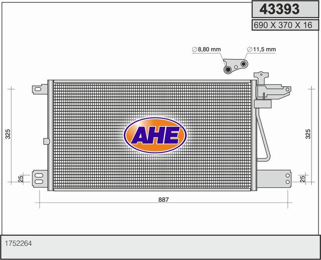 Condensator, climatizare 43393 AHE