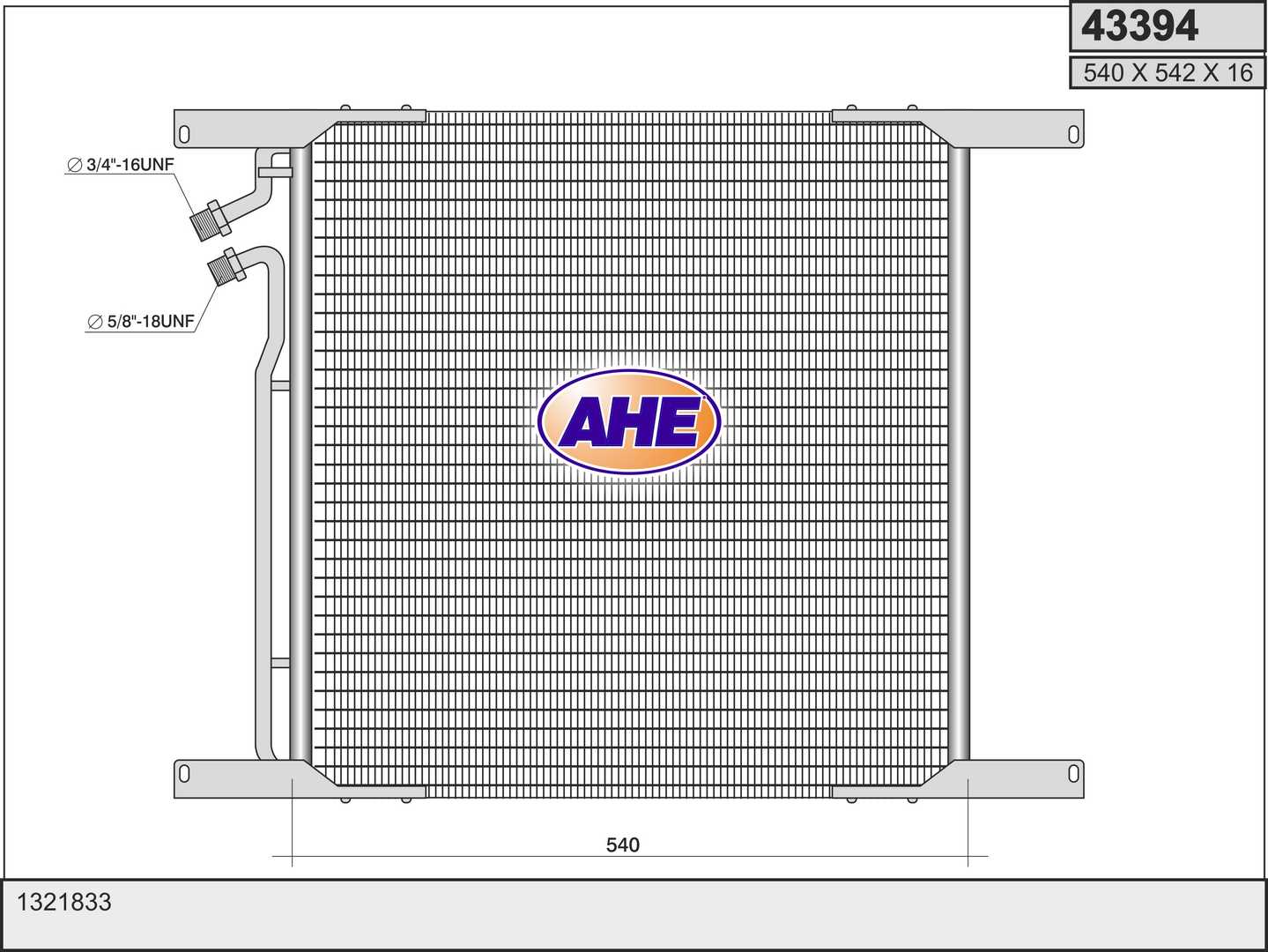Condensator, climatizare 43394 AHE
