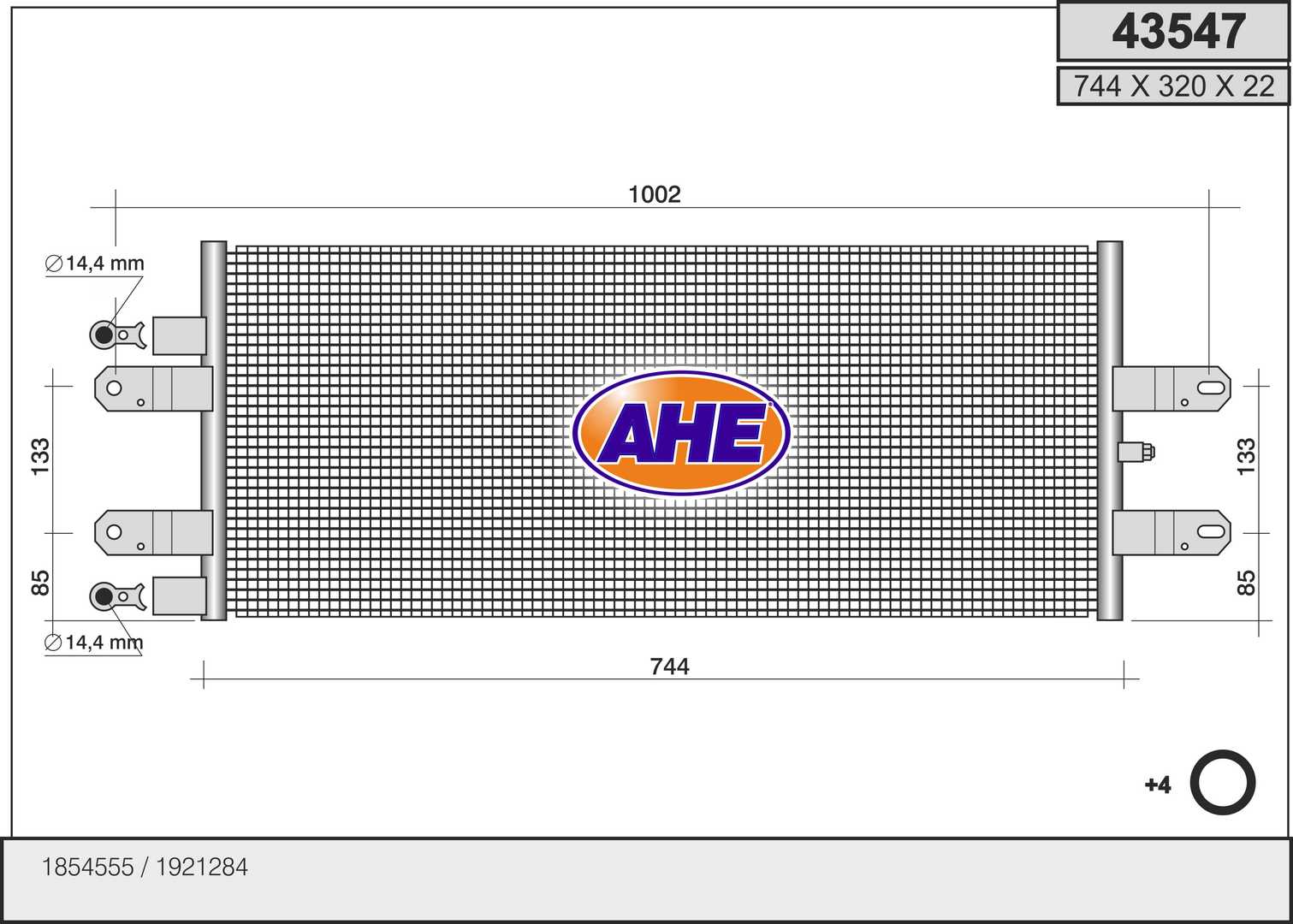 Condensator, climatizare 43547 AHE