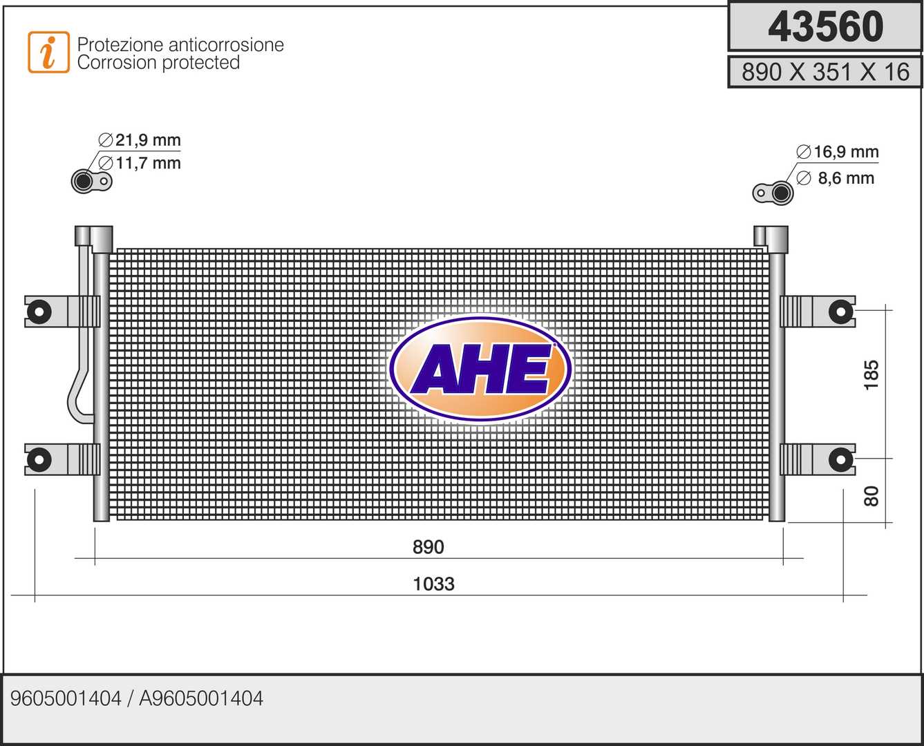 Condensator, climatizare 43560 AHE