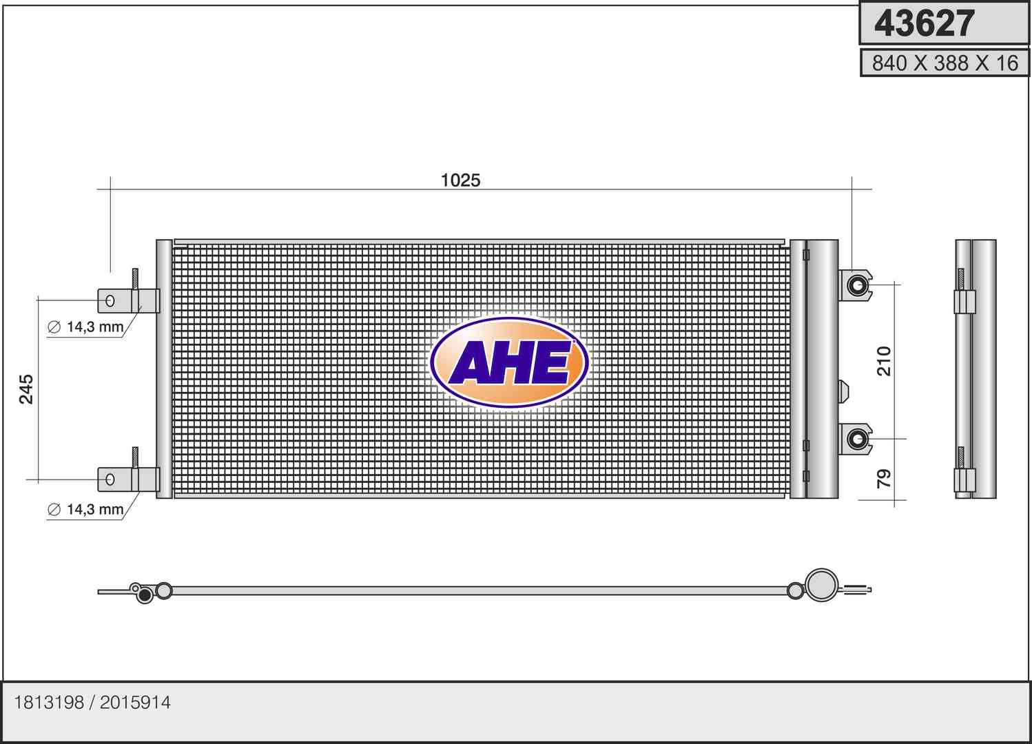 Condensator, climatizare 43627 AHE