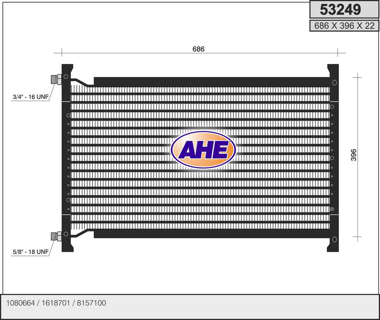 Condensator, climatizare 53249 AHE