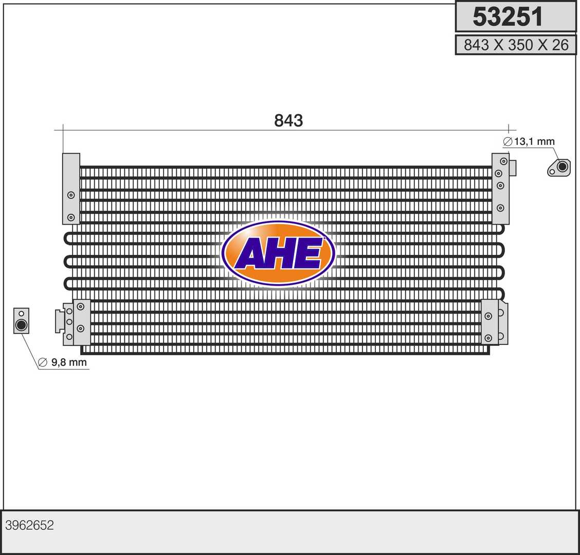 Condensator, climatizare 53251 AHE
