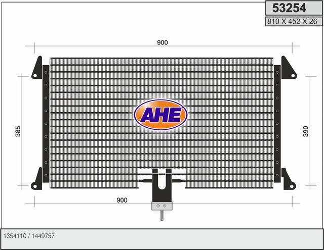 Condensator, climatizare 53254 AHE