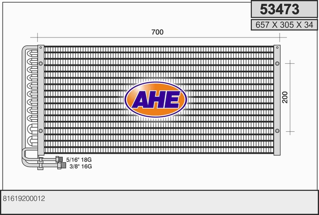 Condensator, climatizare 53473 AHE