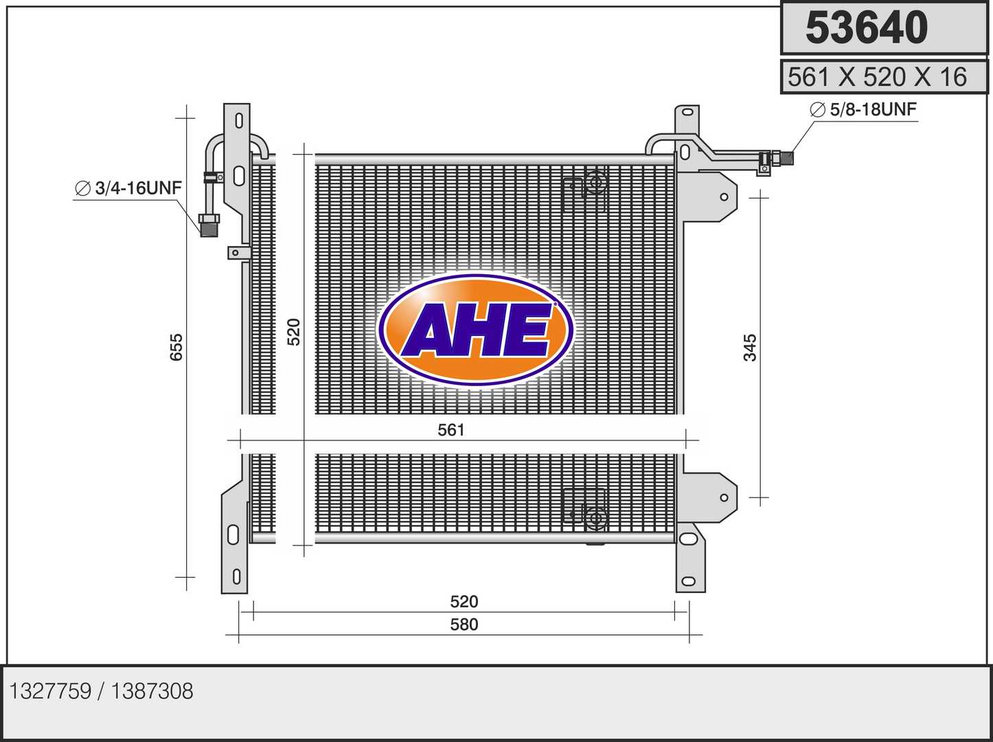 Condensator, climatizare 53640 AHE