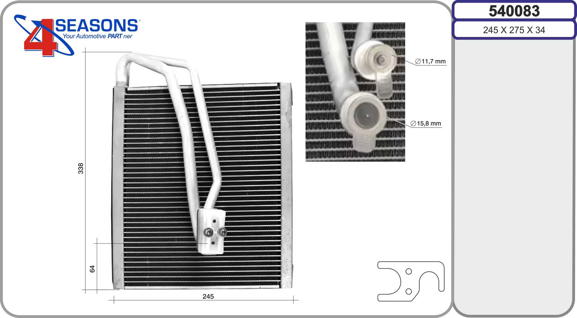 Evaporator, aer conditionat 540083 AHE
