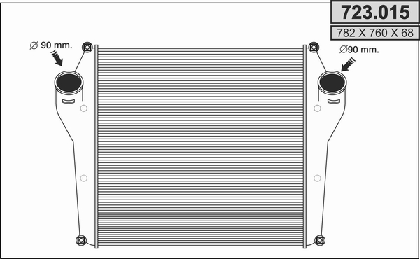 Intercooler, compresor 723.015 AHE