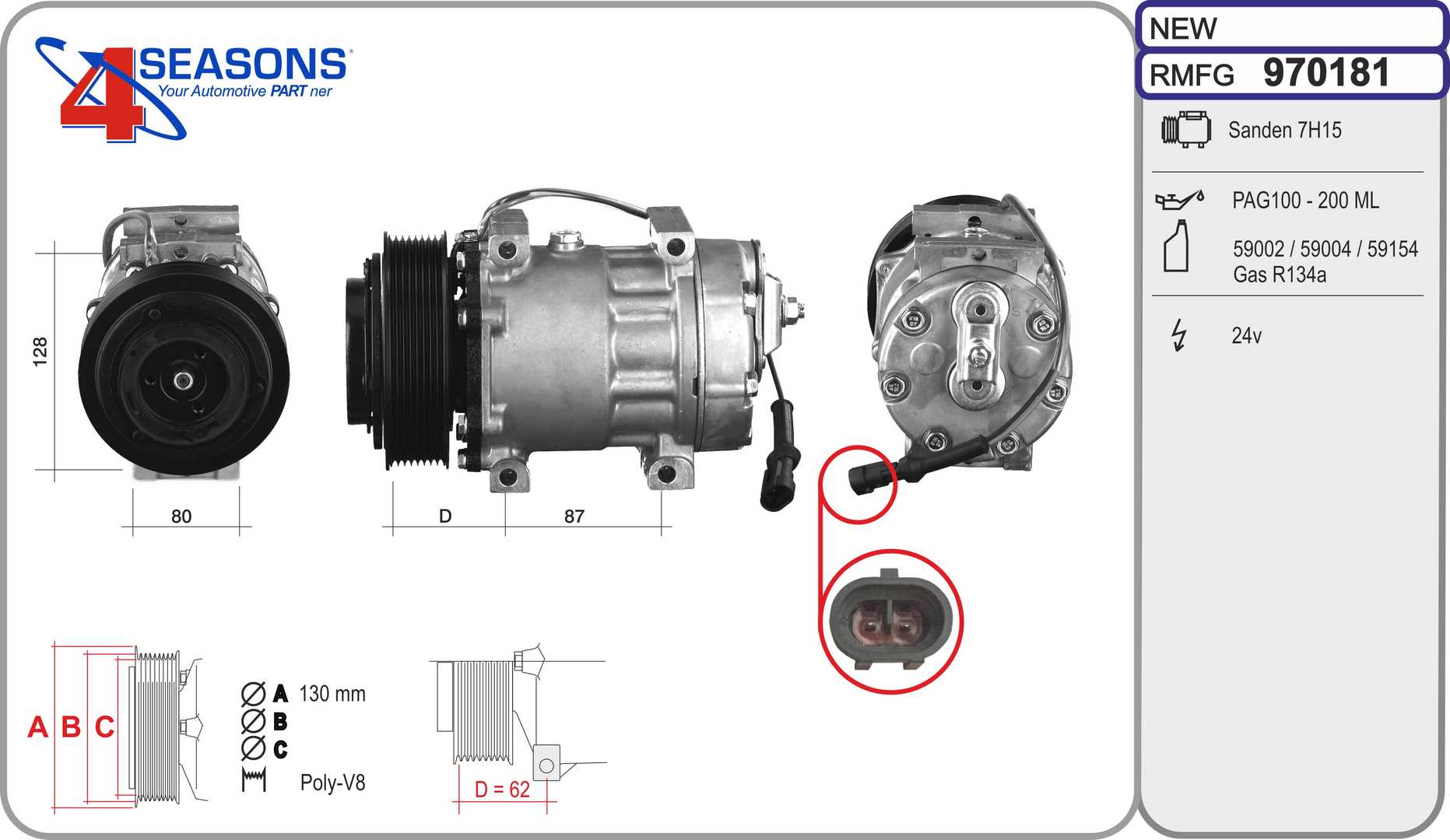 Compresor, climatizare 970181 AHE