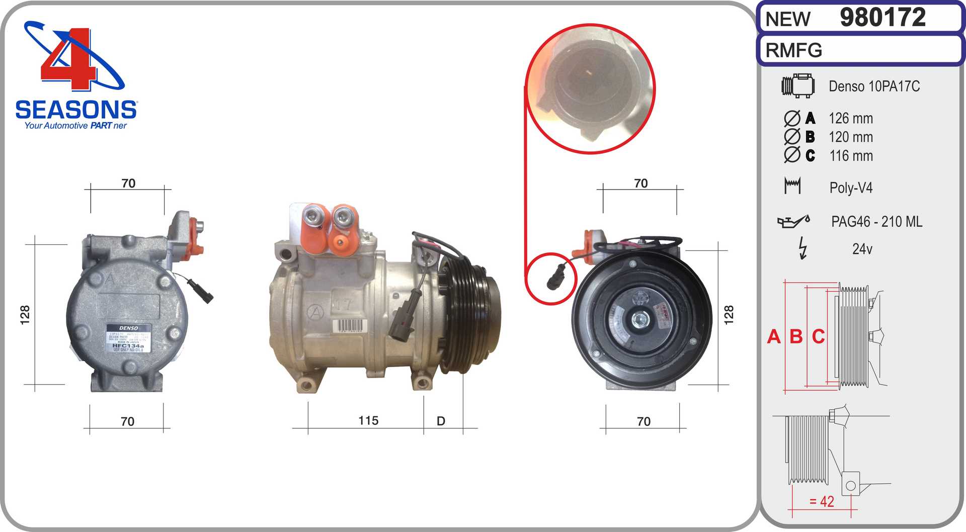 Compresor, climatizare 980172 AHE