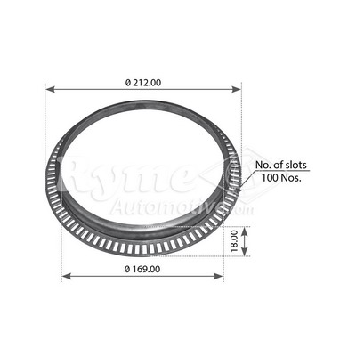 Inel senzor, ABS 17603 Automotive RYME