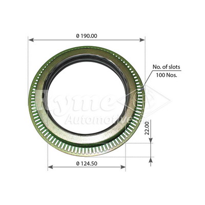 Inel senzor, ABS 17604 Automotive RYME