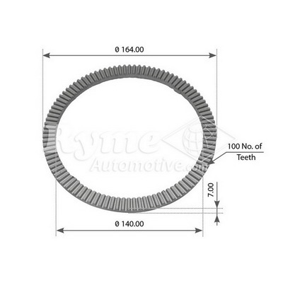 Inel senzor, ABS 17606 Automotive RYME