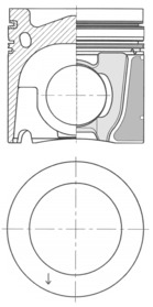 Piston 41088600 KOLBENSCHMIDT