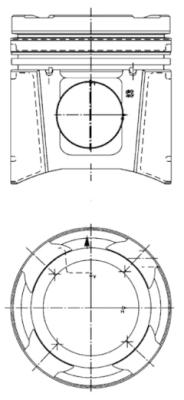 Piston 99697600 KOLBENSCHMIDT