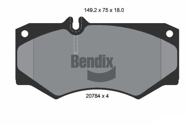 Set placute frana,frana disc BPD1725 BENDIX Braking
