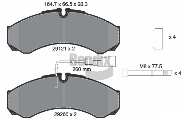 Set placute frana,frana disc BPD1514 BENDIX Braking
