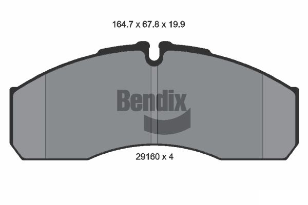 Set placute frana,frana disc BPD1495 BENDIX Braking