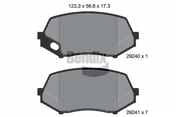 Set placute frana,frana disc BPD2292 BENDIX Braking
