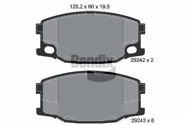 Set placute frana,frana disc BPD2293 BENDIX Braking