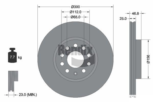 Disc frana BDS2269 BENDIX Braking