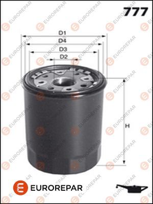Filtru ulei 1616173880 EUROREPAR