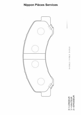 Set placute frana,frana disc I360U18 NPS