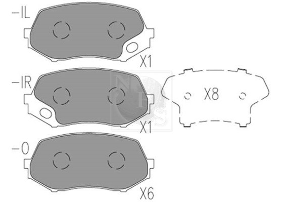 Set placute frana,frana disc M360I89 NPS