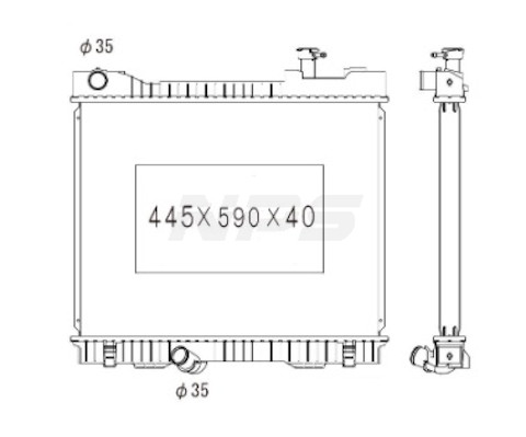 Radiator, racire motor N156N127A NPS