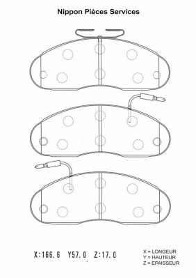 Set placute frana,frana disc N360N46 NPS