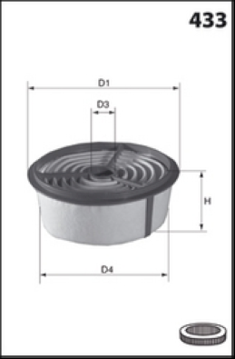 Filtru aer R1295 MISFAT