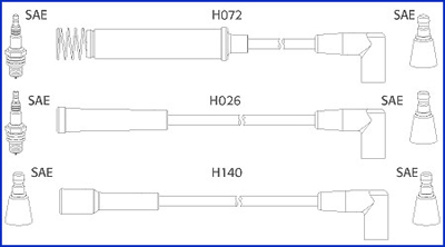 Set cablaj aprinder 134202 HITACHI