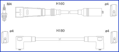 Set cablaj aprinder 134705 HITACHI